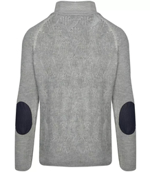 Men&#39;s Chunky Wool Turtleneck Braids Sweater