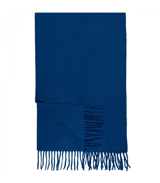 Elegant scarf with tassels in one color