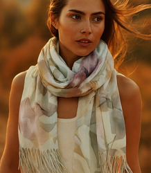 Women's floral pattern scarf 180x70