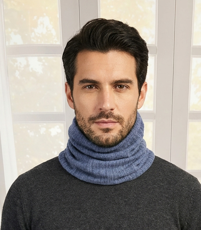 Men's knitted insulated chimney - universal, winter