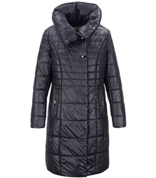 Long elegant quilted insulated coat for women AMELIA