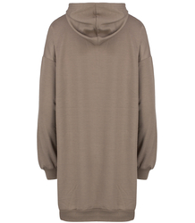 Long oversize dress sweatshirt with hood and heart patch LILLY