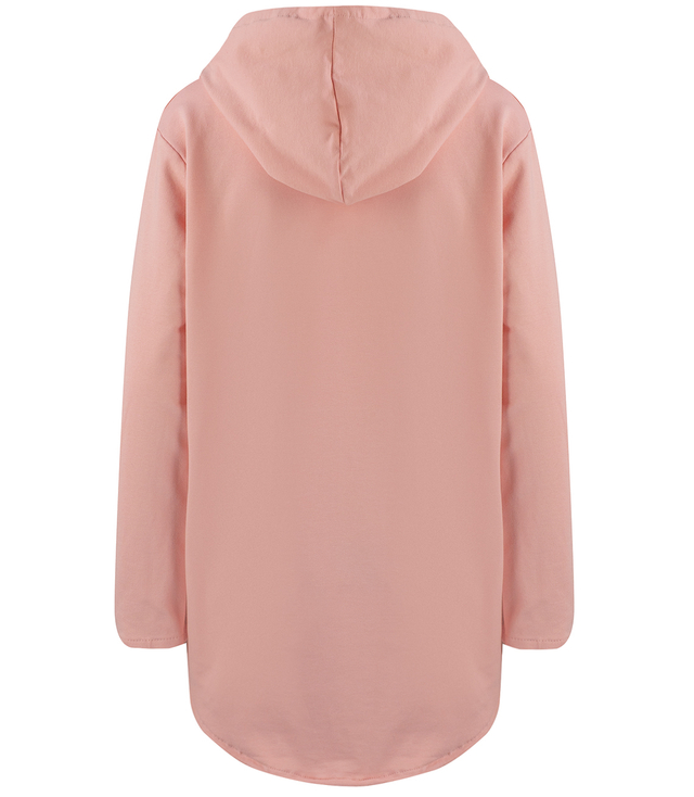 One-color basic women's thin sweatshirt with hood ZEFIRA