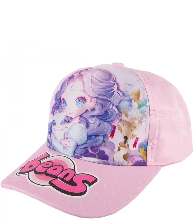 Children's baseball cap decorated with anime style print