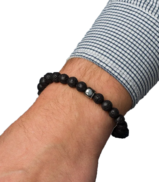 Men's bracelet with natural stones