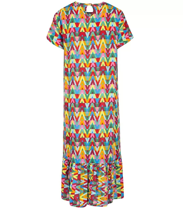 Summer midi dress colorful frill IZA