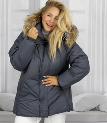 Warm winter jacket trapeze cut COCO