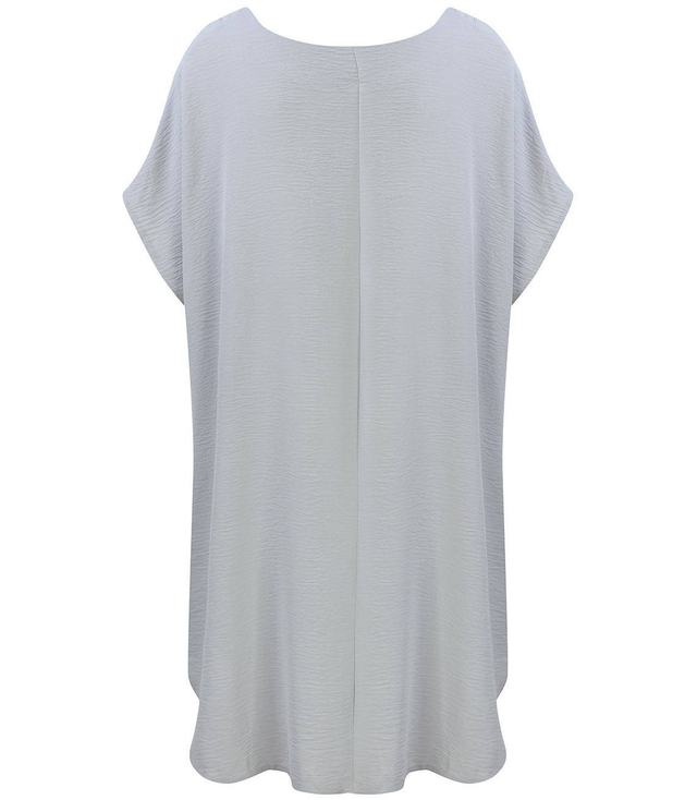 Smooth, loose and comfortable basic mini tunic dress