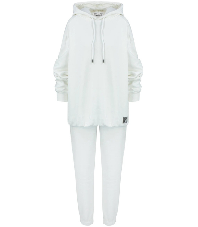 Oversize smooth cotton sports tracksuit MARGARET