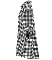 Checkered Flannel Shirt Dress Shirt