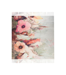 Women's scarf with floral pattern 100x100