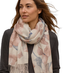 Women's floral pattern scarf 180x70