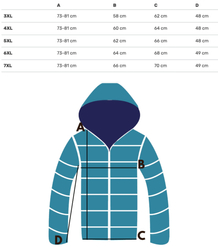 Quilted winter jacket with hood decorated with fur ARIA PUFF PLUS SIZE