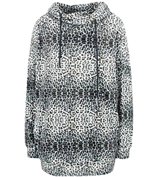 Velour loose sweatshirt animal print chimney JOLA
