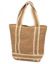PARIS MILANO braided handbag with strap and handles