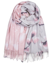 FLORAL szal szalik chusta w listki