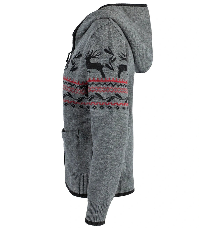 Warm women's sweater, Norwegian pattern Wool, cardigan ELZA