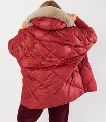 Kurtka zimowa oversize z kapturem i futerkiem NORDIC PUFF