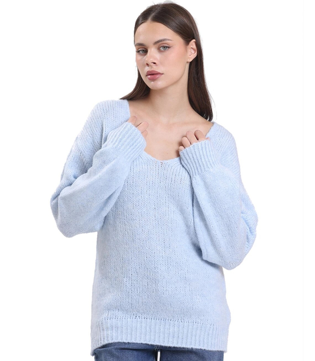 Ciepły damski sweter modny luźny MATYLDA