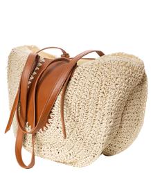 Summer bag shoulder shopper bag braided rounded