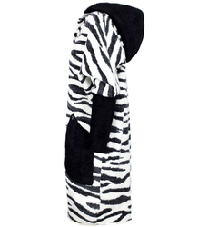 Kurtka Alpaka oversize z kapturem ZEBRA