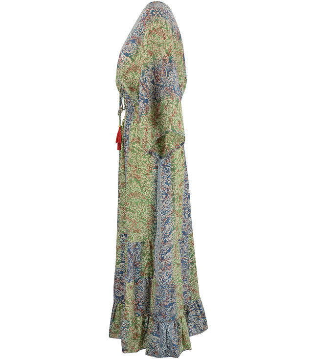 Long, airy dress in ethnic hippie style, Indian patterns SHANTI