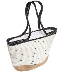 Mega large summer beach bag braided cotton