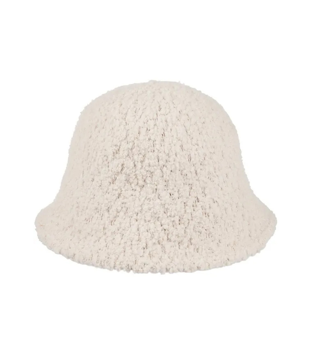 Kapelusz damski z miękkiej tkaniny teddy