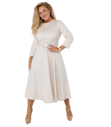 Classic strapless flared midi dress ELISE 2