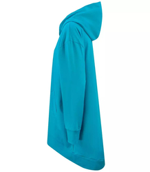 Oversized plain long back parka sweatshirt