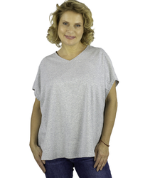 Bluzka koszulka t-shirt z dekoltem serek oversize Mela