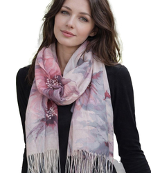 Women's floral pattern scarf 180x70