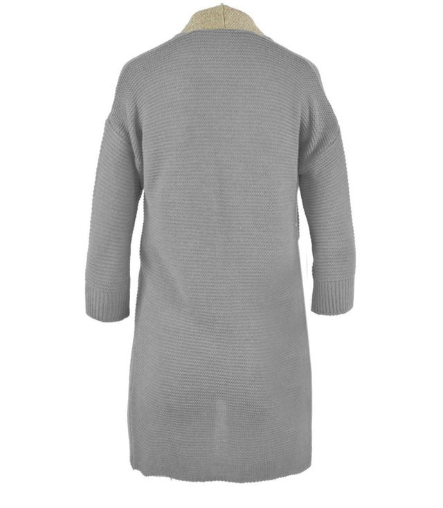 STYLOWY ELEGANCKI KARDIGAN ZŁOTA NITKA