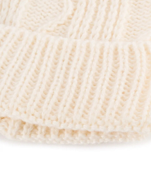 Warm women's beanie with pom-pom plaid autumn winter hat 