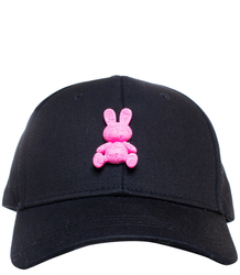 Children's baseball cap decorated with plastic bunny