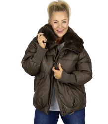 Winter jacket with decorative fur on the collar FIBI
