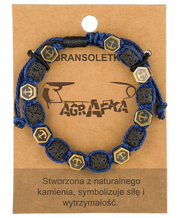 Men's bracelet with natural stones