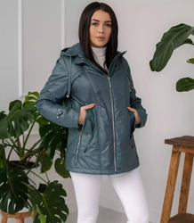 Women's transitional spring hooded jacket LUIZA