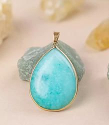 Pendant pendant pendant in amazonite fitting