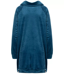 Welurowa luźna bluza plus size komin MARIOLA