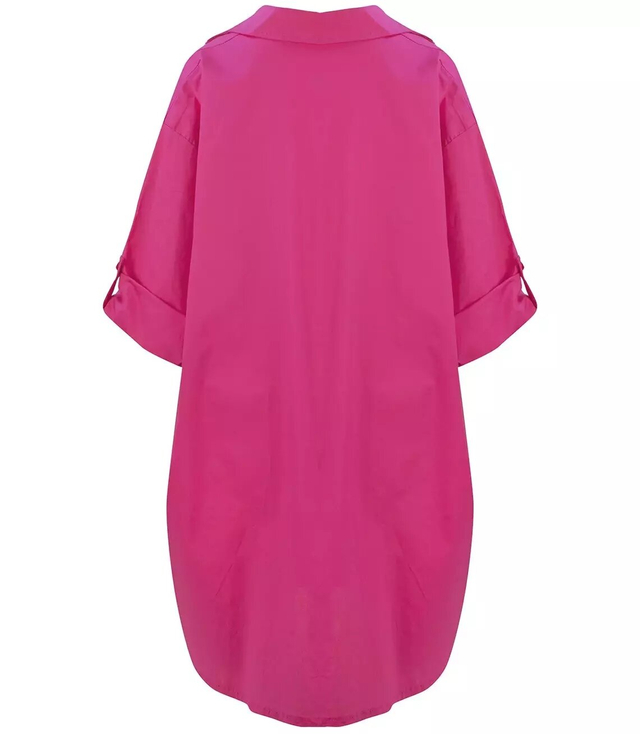 Long shirt Basic cotton shirt dress
