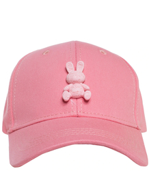 Children's baseball cap decorated with plastic bunny