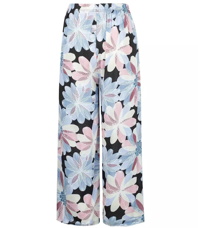 Summer long wide pattern pants LUIZA