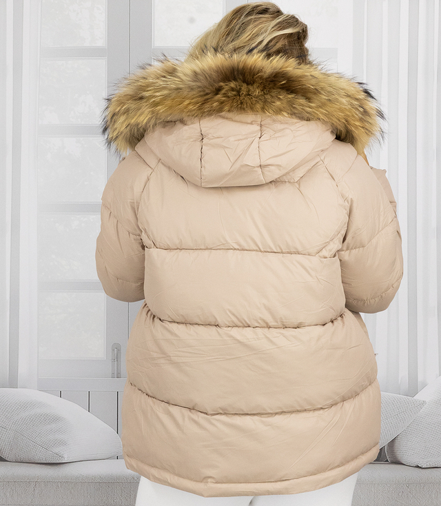 WINTER QUEEN warm winter jacket longer bomber jacket