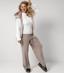 Loose melange knit pants AMELIA