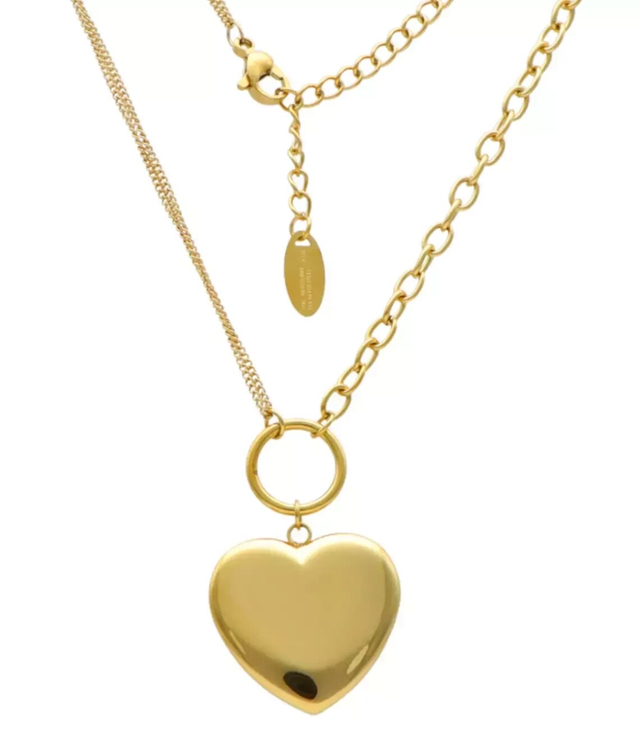 Necklace pendant gold steel adjustable pendant