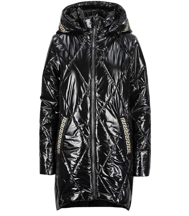 Long winter quilted shiny JACKET