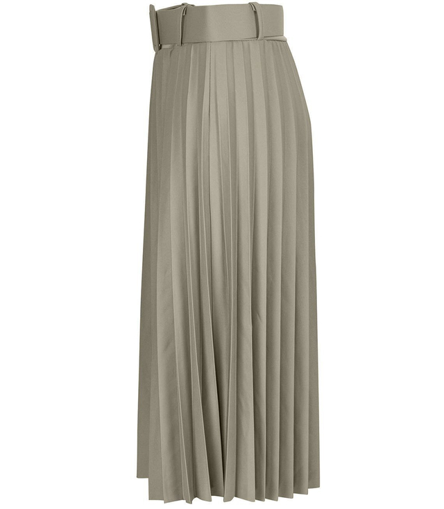 Spódnica solejka z paskiem plisowana modna Elegancka