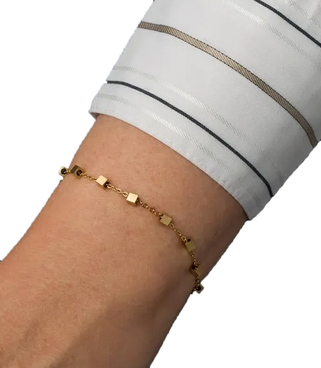 Elegant gold women's steel bracelet