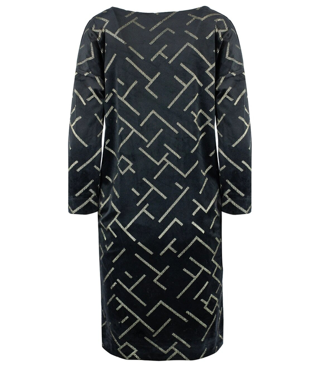LILI velvet dress with a shiny midi bauble pattern